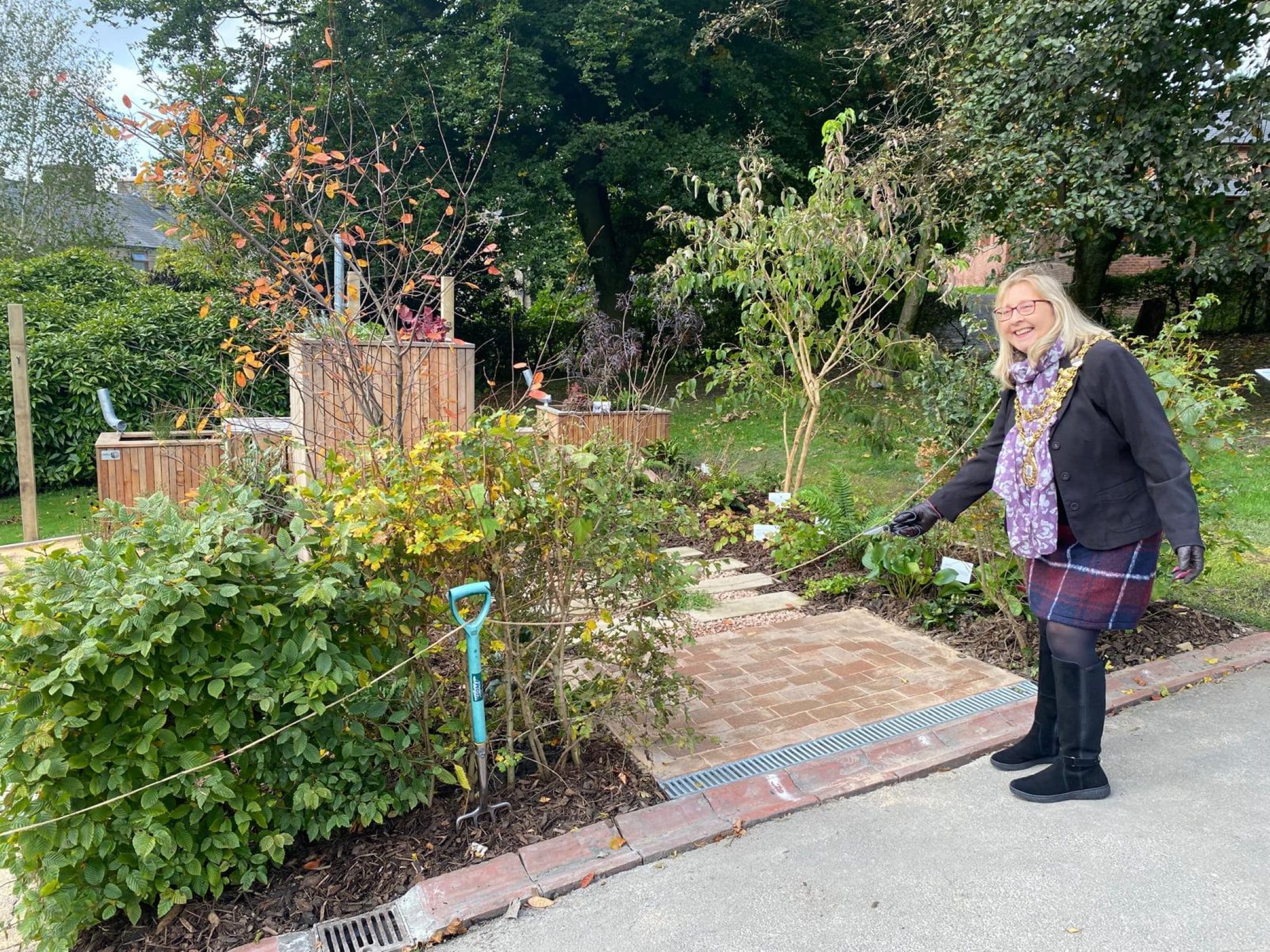 Mayor judith driver at unpave the way garden 