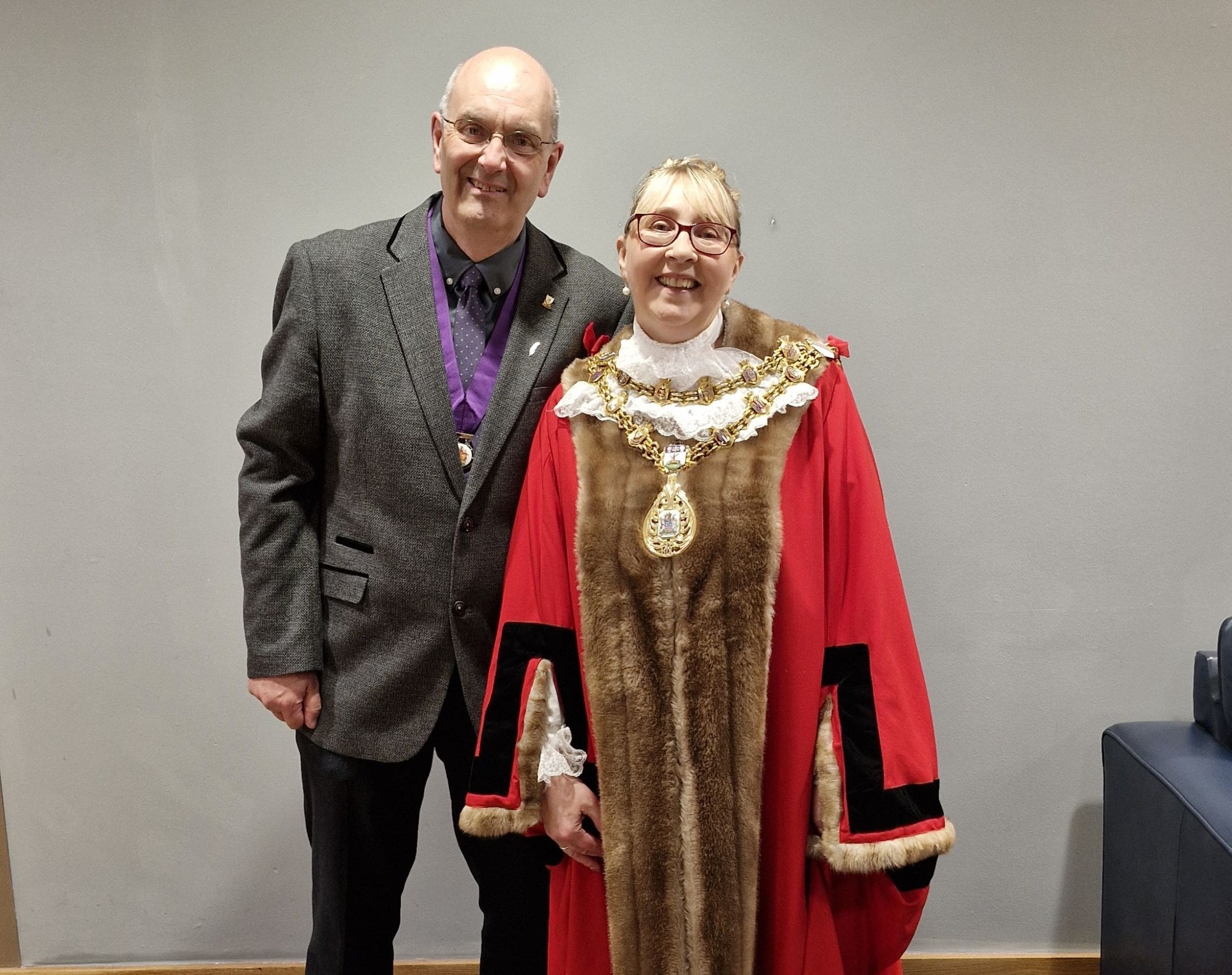 Mayor and Consort in Council Chamber