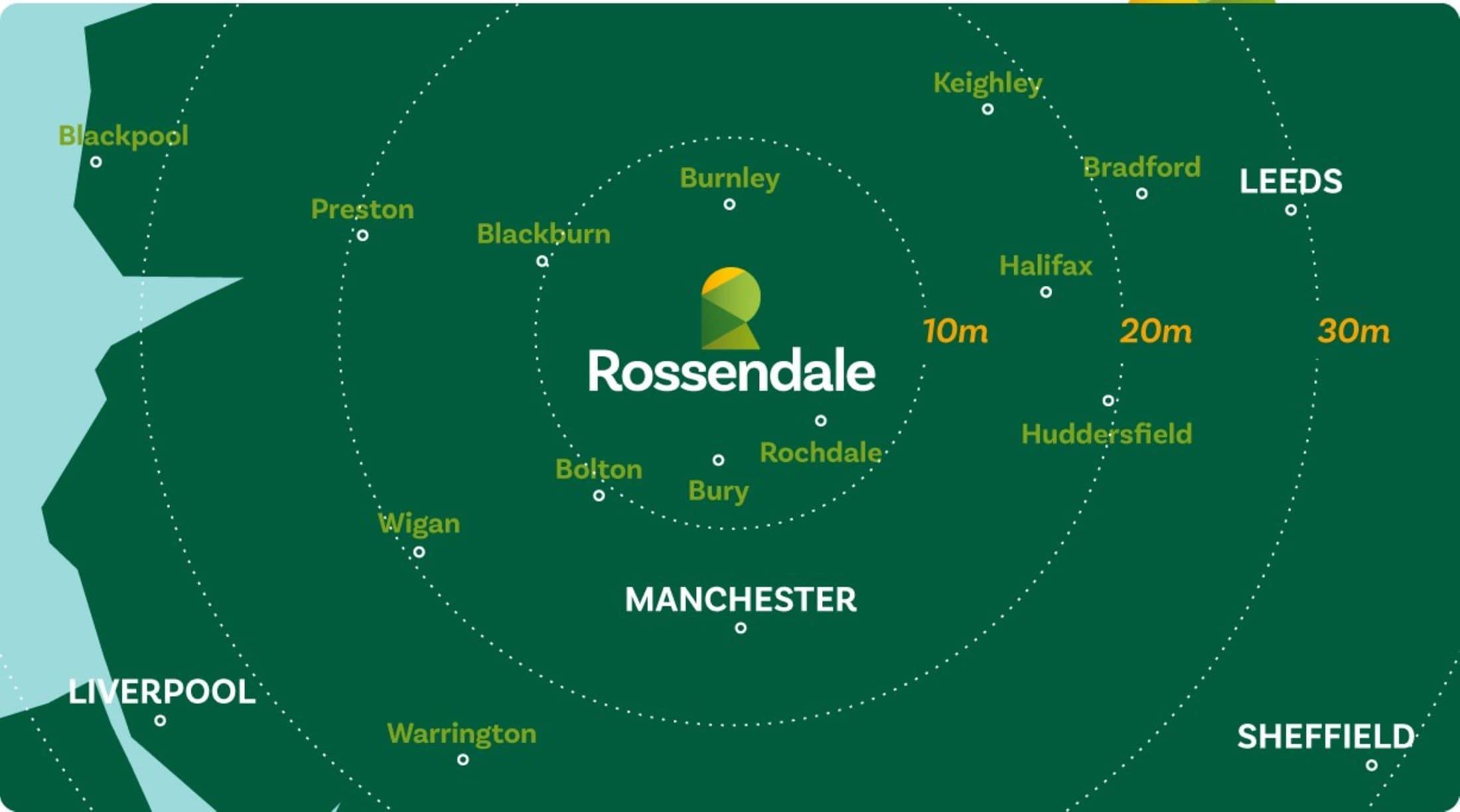 Rossendale Map Surrounding area