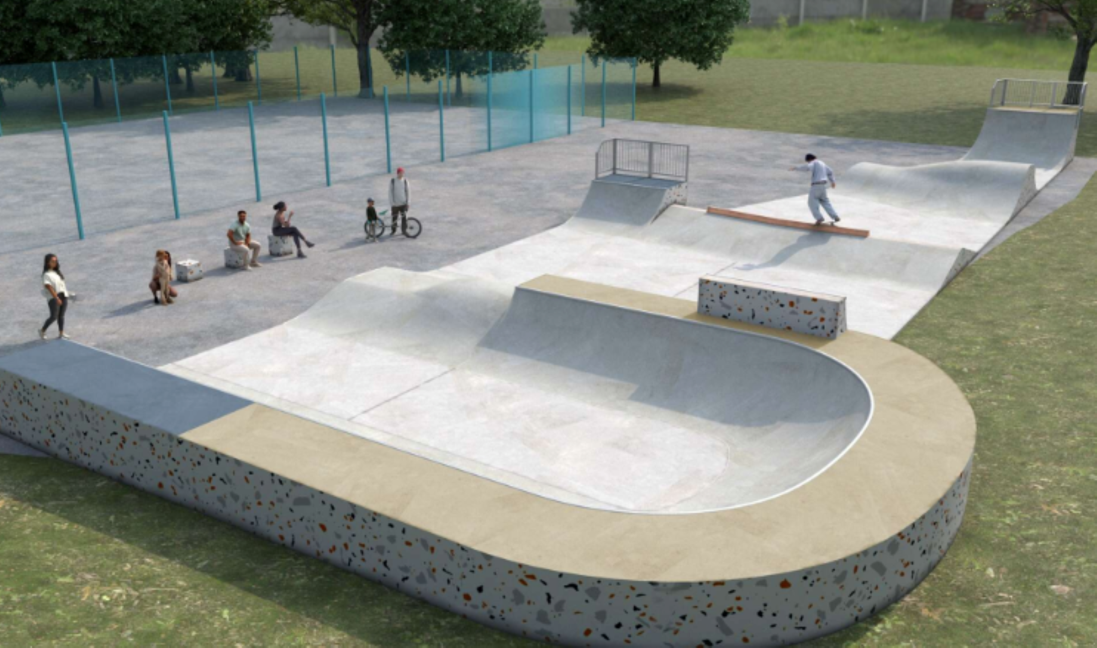 Victoria Park Skatepark CGI - 2